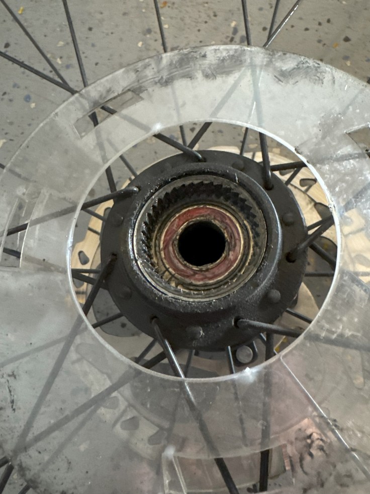 The internals of a bicycle hub