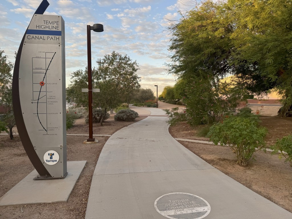 Bicycling Along the Tempe Highline Canal Multiuse&nbsp;Path