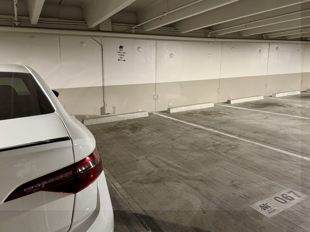 Parking spots at the Valley Metro Park and Ride.