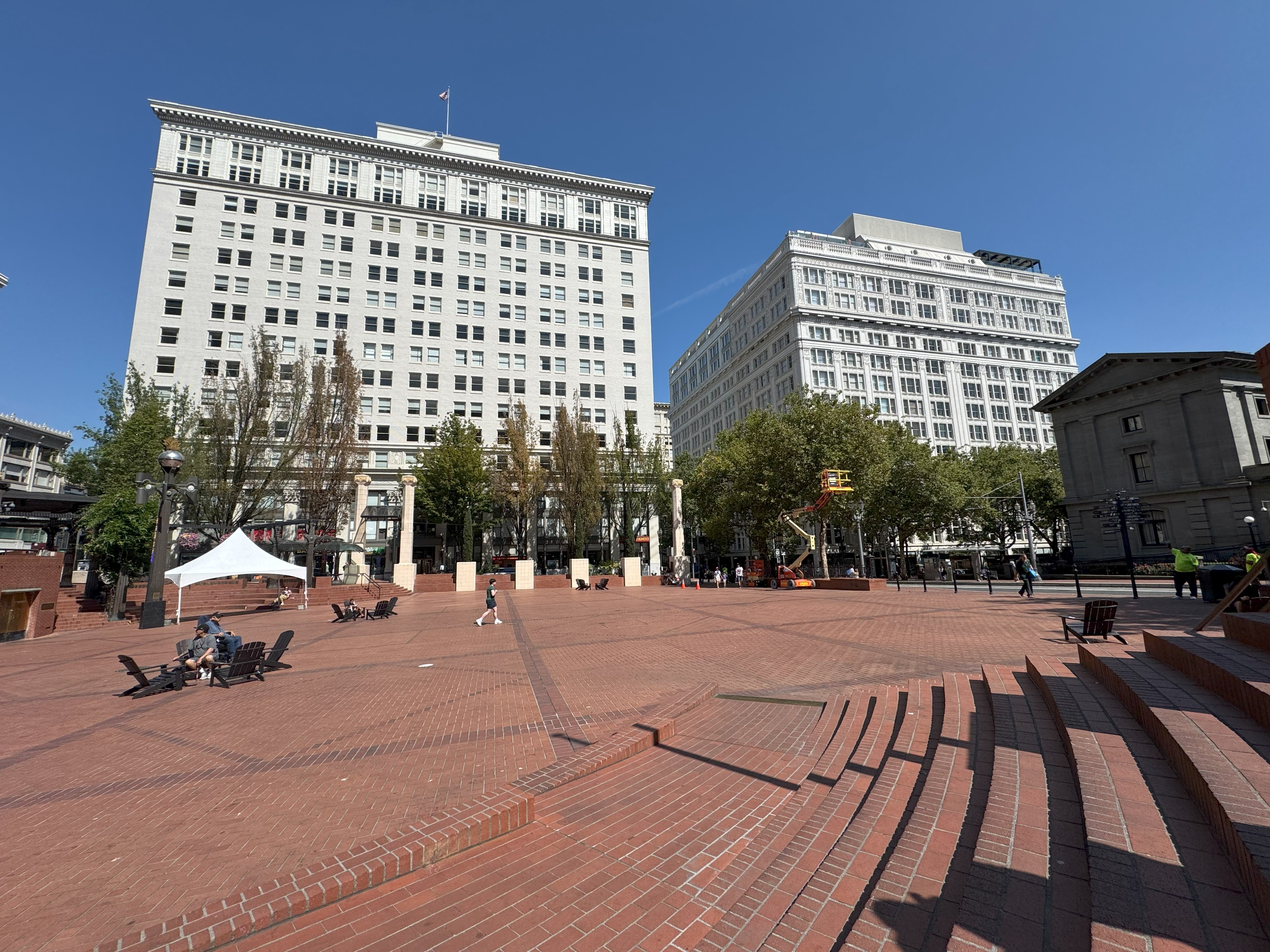 Pioneer Square on a Saturday in 2025