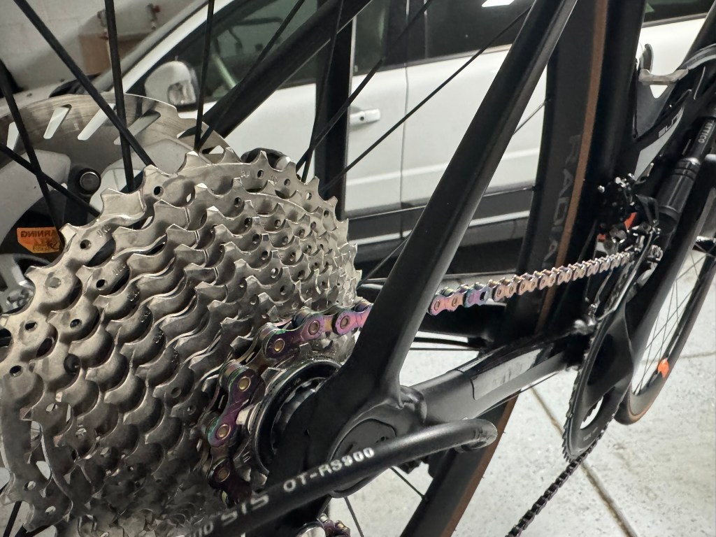 A clean bicycle drivetrain
