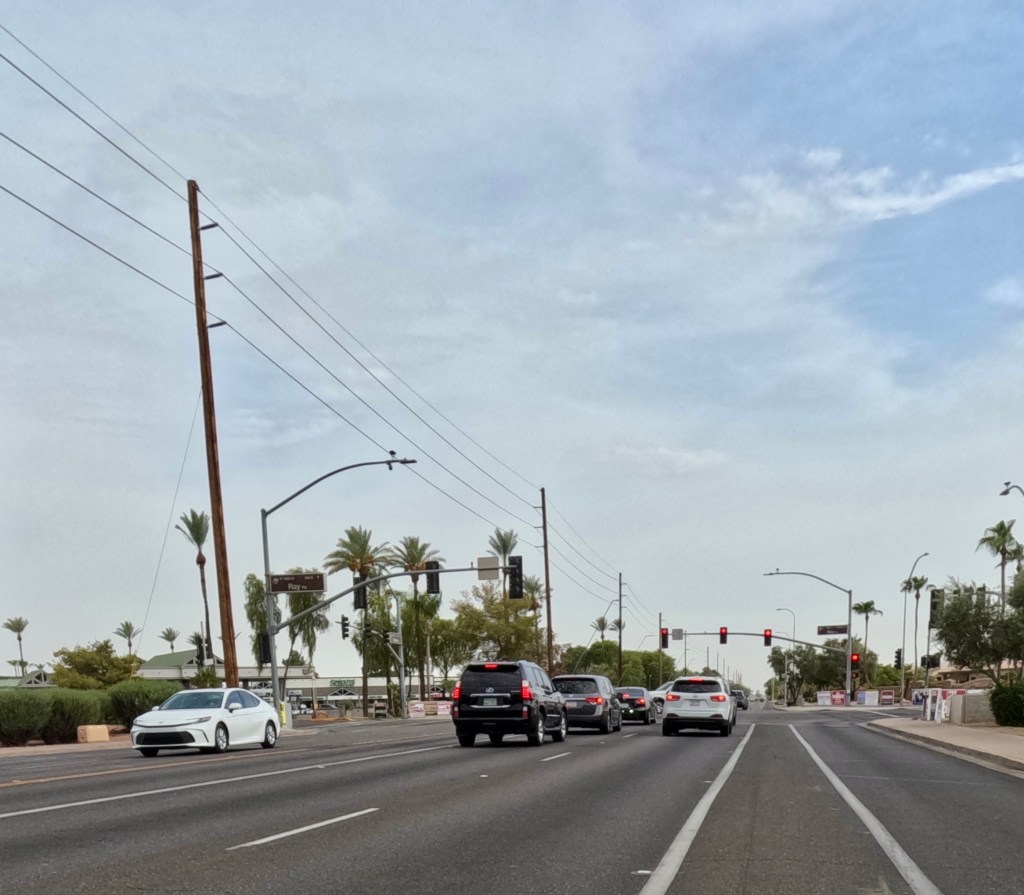 A suburban Phoenix arterial street
