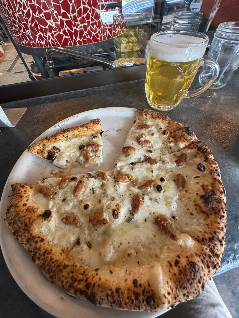 Pizza and a beer